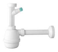 Schläfer 4395310 | Kitchen Sink Siphon, Space-Saving Universal Siphon for Sink and Washbasin 1" 1/2 - with Dishwasher Nozzle or Washing Machine, Drain Fitting Trap diam. 40mm, Telescopic Height