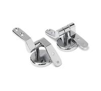 Schläfer | 4538023 - Universal Toilet Seat Hinges, Pair of Adjustable Brass Replacement Hinges for Toilet Seat Tablet, Toilet Lid Hinges Chrome