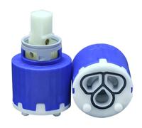 Schläfer 480050 | Ceramic Replacement Cartridge for Single Lever Mixer 35 mm, Water Saving Tap Cartridge, Low with 2 feet, Progressive Opening with Hot Water Block.