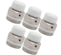Schläfer 7041005 | Manual Bleed and Air Vent Safety Valve with Swivel Drain for Radiator, Heating Radiator, 3/8" Safety Valve for Radiators and Radiators. 5PCS