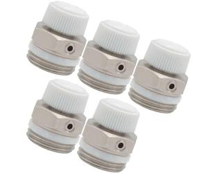 Schläfer 7041005 | Manual Bleed and Air Vent Safety Valve with Swivel Drain for Radiator, Heating Radiator, 3/8" Safety Valve for Radiators and Radiators. 5PCS