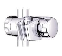 Schläfer | Universal Shower Head Holder for 25mm Rail, Adjustable ABS Chrome Bracket, 360° Swivel, Easy Tool-Free Installation, Durable Fit for Bathroom Shower Slide Bar, Made in Germany