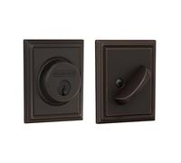 SCHLAGE B60NADD716 Deadbolt with Addison Trim Keyed 1 Side, Highest Residential Security, Aged Bronze