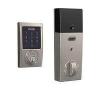 SCHLAGE BE469ZP CEN 619 Connect Residential Electronic Touchscreen Deadbolt, Satin Nickel, Century