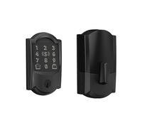 Schlage BE499WB CAM 622 Encode Plus WiFi Deadbolt Smart Lock, Keyless Entry Touchscreen Door Lock with Camelot Trim, Matte Black