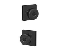 SCHLAGE Bowery Knob with Collins Trim Keyed Entry Lock, Matte Black (F51A BWE 622 COL)