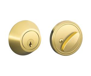 SCHLAGE Dexter by Schlage JD60605 Single-Cylinder Deadbolt Bright Brass