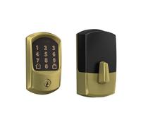 Schlage Encode Smart Wi-Fi Deadbolt Lock with Touchscreen Keypad, Keyless Front Door Entry, App Control, Alexa, Google Home and Airbnb Compatible, Satin Brass, BE489WB GRW 608