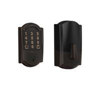 Schlage Encode Smart WiFi Deadbolt with Camelot Trim in Aged Bronze (BE489WB CAM 716)