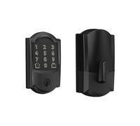Schlage Encode Smart Wi-Fi Deadbolt with Camelot Trim in Matte Black, Lock Only