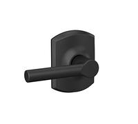 Schlage F10 BRW 622 GRW Greenwich Collection Broadway Passage Lock Lever, Matte Black