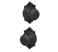 Schlage F10 GEO 622 BRK Brookshire Collection Georgian Passage Knob, Matte Black