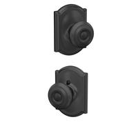 Schlage F10 GEO 622 CAM Camelot Collection Georgian Passage Knob, Matte Black