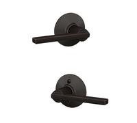 Schlage F10 LAT 716 Latitude Passage Lever, Aged Bronze