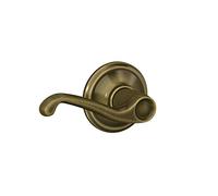 SCHLAGE F10FLA609 Flair F10 Drop Wave Door Lever Lock, Solid, Antique Brass, 1 Pack