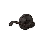 SCHLAGE F10FLA716 Flair Door Lever Hall & Closet Passage Handle, Aged Bronze, Standard