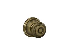 Schlage F10GEO609 Georgian Passage Knob, Antique Brass