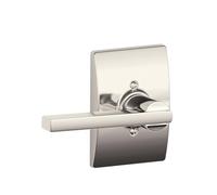Schlage F170 LAT 618 CEN Non-Turning Latitude Lever with Century Trim, Polished Nickel