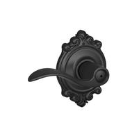 Schlage F40 Acc 622 BRK Brookshire Collection Accent Privacy Lever, Matte Black