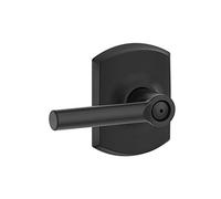 Schlage F40 BRW 622 GRW Greenwich Collection Broadway Privacy Lock Lever, Matte Black