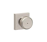 SCHLAGE F40 BWE 619 COL Collins Trim Bowery Bed and Bath Knob, Satin Nickel