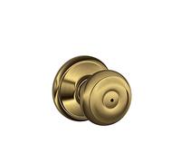 Schlage F40 GEO 609 BRK Brookshire Collection Georgian Privacy Knob, Antique Brass