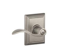 Schlage F40ACC619ADD Addison Collection Accent Privacy Lever, Satin Nickel