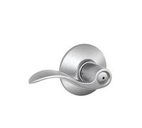 SCHLAGE F40ACC626 Accent Door Lever Bed & Bath Privacy Lock, Satin Chrome