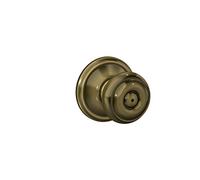 SCHLAGE F40VGEO609 Georgian Privacy Knob, Antique Brass, Pack of 1