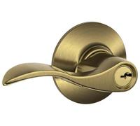 Schlage F51A Acc 609 Accent Keyed Entry Lever, Antique Brass
