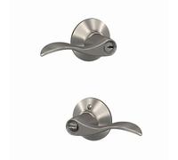 Schlage F51A Acc 619 Accent Keyed Entry Lever, Satin Nickel