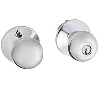 Schlage F80-ORB Orbit Storeroom Door Knob Set, Polished Chrome