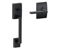 SCHLAGE FE285 Century by Latitude Century by Bottom Half Handleset with 16080 Latch and 10063 Strike Aged Bronze Finish
