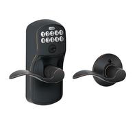 SCHLAGE FE575 PLY 716 Acc Plymouth Keypad Entry with Auto-Lock and Accent Levers, Aged Bronze Lock Company