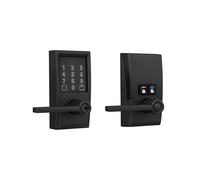 Schlage FE789WBCEN622LAT Encode Century WiFi Latitude Lever Smart Keyless Entry Touchscreen Door Lock, Matte Black