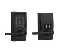 Schlage FE789WBCEN622LAT Encode Century WiFi Latitude Lever Smart Keyless Entry Touchscreen Door Lock, Matte Black