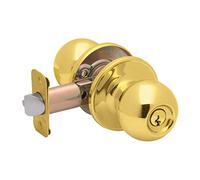 SCHLAGE J54VCNA605 BB Corona Entry KNOB, Bright Brass