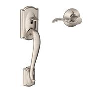 SCHLAGE Lock Camelot Front Entry Handle Accent Right-Handed Interior Lever (Satin Nickel) FE285 CAM 619 Acc RH
