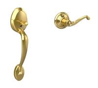 SCHLAGE Lock FE285 PLY 505 FLA 605 LH Plymouth Front Entry Handle Flair Left-Handed Interior Lever, Bright Brass