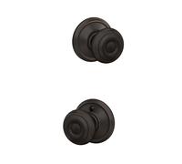 SCHLAGE Passage, Aged Bronze F10GEO716 Georgian Knob
