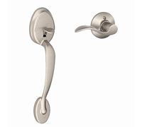 SCHLAGE Plymouth Front Entry Handle Accent Right-Handed Interior Lever (Satin Nickel) FE285 PLY 619 Acc RH