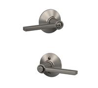 SCHLAGE, Satin Nickel F40 LAT 619 Latitude Privacy Lever