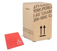Schlagwerk CP404 Natural Cajon + Keepdrum Seat Pad Red