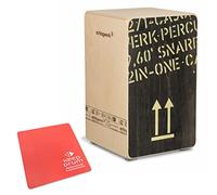 Schlagwerk CP404BLK Cajon + Keepdrum Seat Pad Red