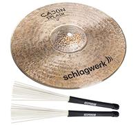Schlagwerk CS12 Cajon Splash Cymbal 12 Inches + Keepdrum Cajon Brushes