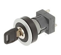 Schlegel 23.001.427 Key Switch Silver-Coloured, Locking, 2 Positions 12-15 o'clock, Push Contact Sensor, 1 Changer