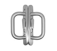 Schlegel Style Metal Patio Door Handle with Built-in Levers (Brushed Silver)