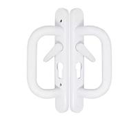 Schlegel Style Metal Patio Door Handle with Built-in Levers (White)