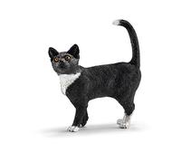 SCHLEICH 13770 Cat, standing Farm World Toy Figurine for children aged 3-8 Years , Black