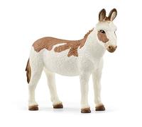 schleich 13961 American Spotted Donkey, FARM WORLD - Figurine for Age 3+, 8 x 2 x 7 cm, Grey
